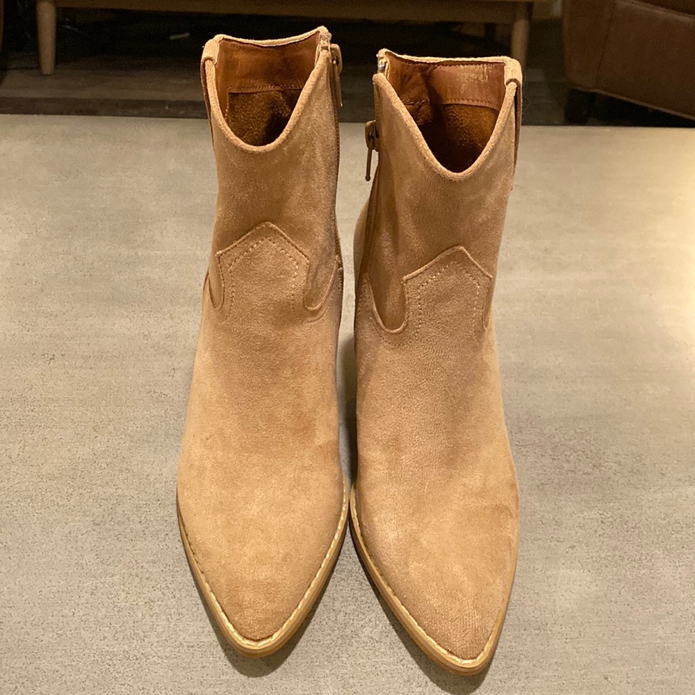 Suede Pointed Toe Booties